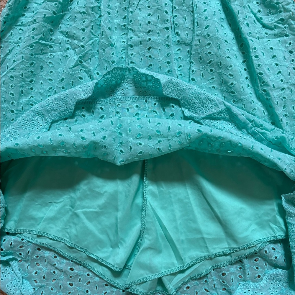 California Romper Dress Women’s Medium Shorts Pockets Cotton Flowy V Neck - Picture 4 of 5